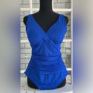 Jantzen Women’s Swimsuit L Blue Adjustable Straps